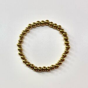 Golden stainless steel beaded bracelet